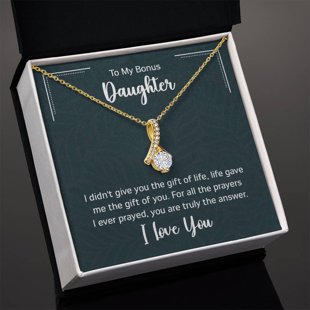 To My Bonus Daughter Gift Ideas for Valentine Graduation Birthday Wedding Valentine New Born Xmas Christmas New Year