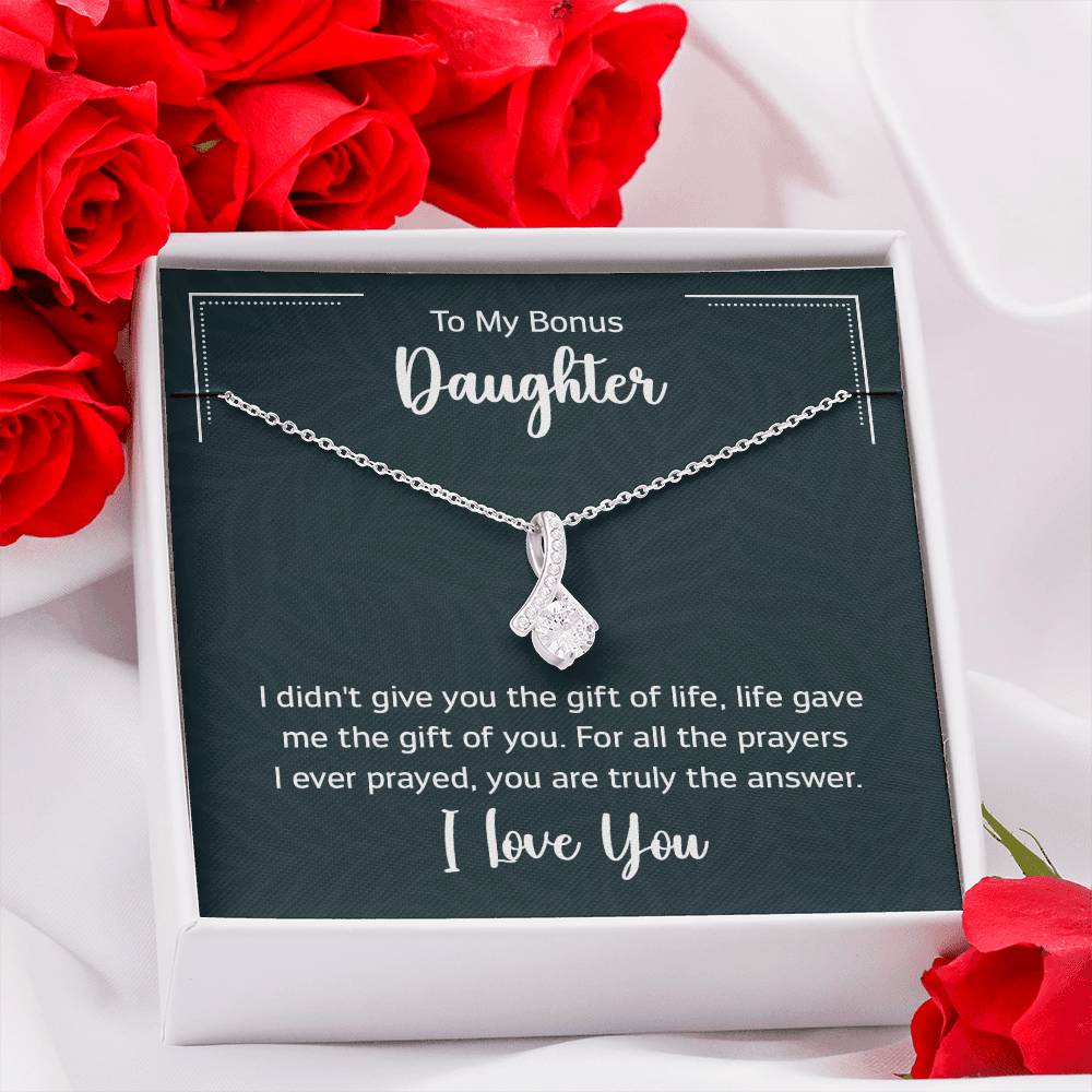 To My Bonus Daughter Gift Ideas for Valentine Graduation Birthday Wedding Valentine New Born Xmas Christmas New Year