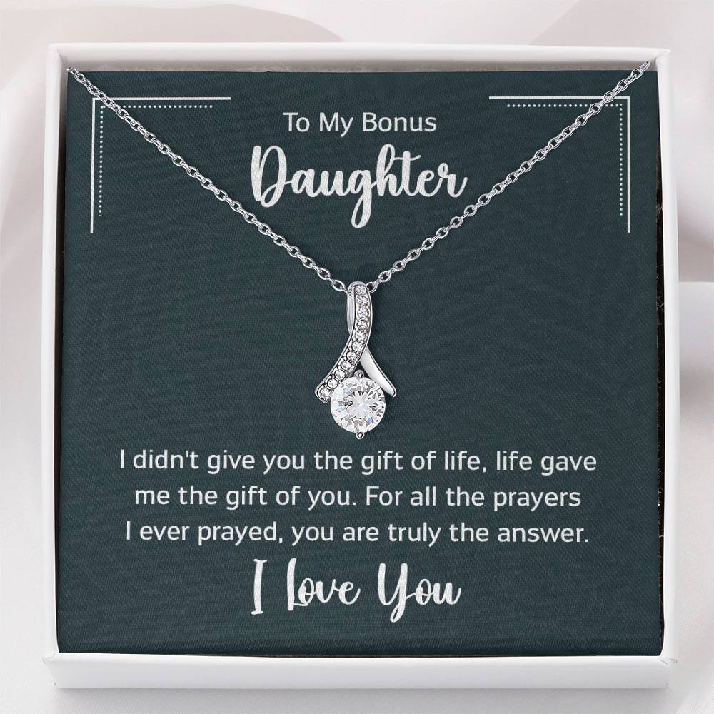 To My Bonus Daughter Gift Ideas for Valentine Graduation Birthday Wedding Valentine New Born Xmas Christmas New Year