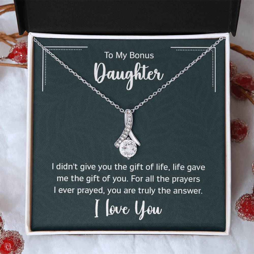 To My Bonus Daughter Gift Ideas for Valentine Graduation Birthday Wedding Valentine New Born Xmas Christmas New Year