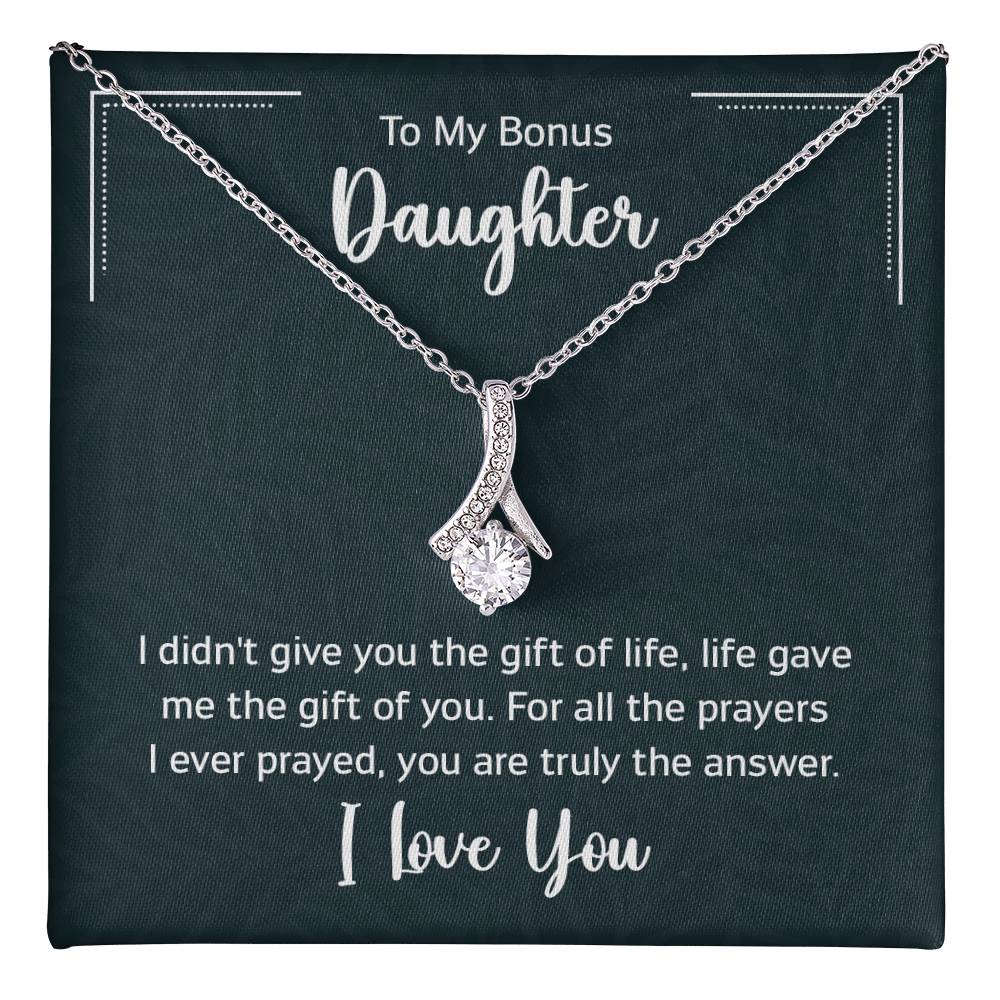 To My Bonus Daughter Gift Ideas for Valentine Graduation Birthday Wedding Valentine New Born Xmas Christmas New Year