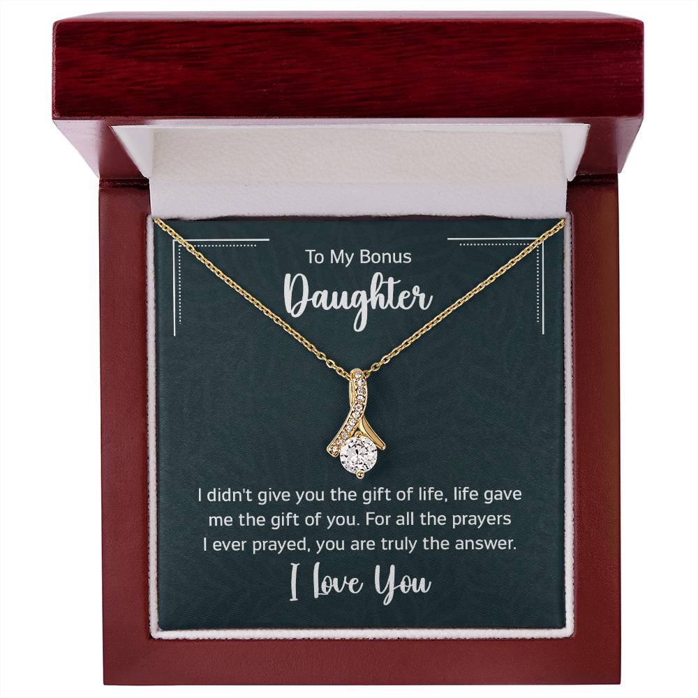 To My Bonus Daughter Gift Ideas for Valentine Graduation Birthday Wedding Valentine New Born Xmas Christmas New Year