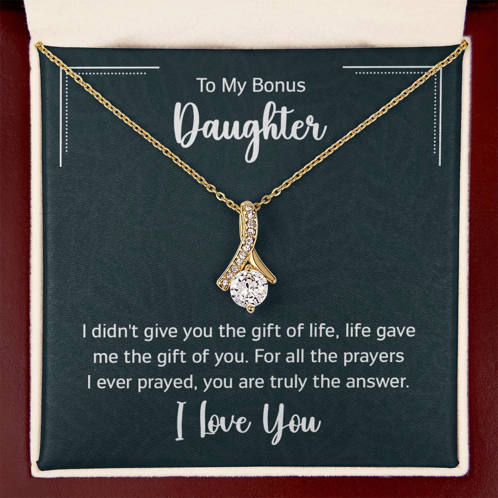 To My Bonus Daughter Gift Ideas for Valentine Graduation Birthday Wedding Valentine New Born Xmas Christmas New Year