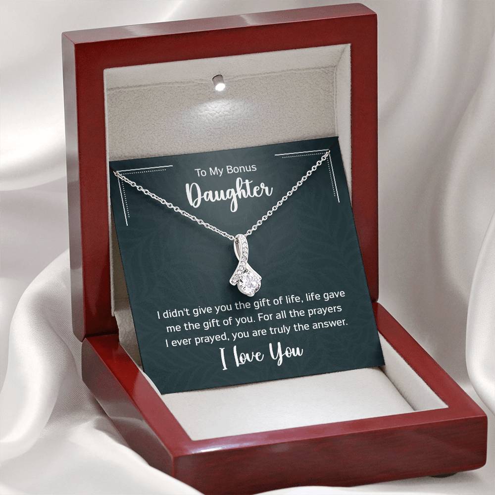 To My Bonus Daughter Gift Ideas for Valentine Graduation Birthday Wedding Valentine New Born Xmas Christmas New Year