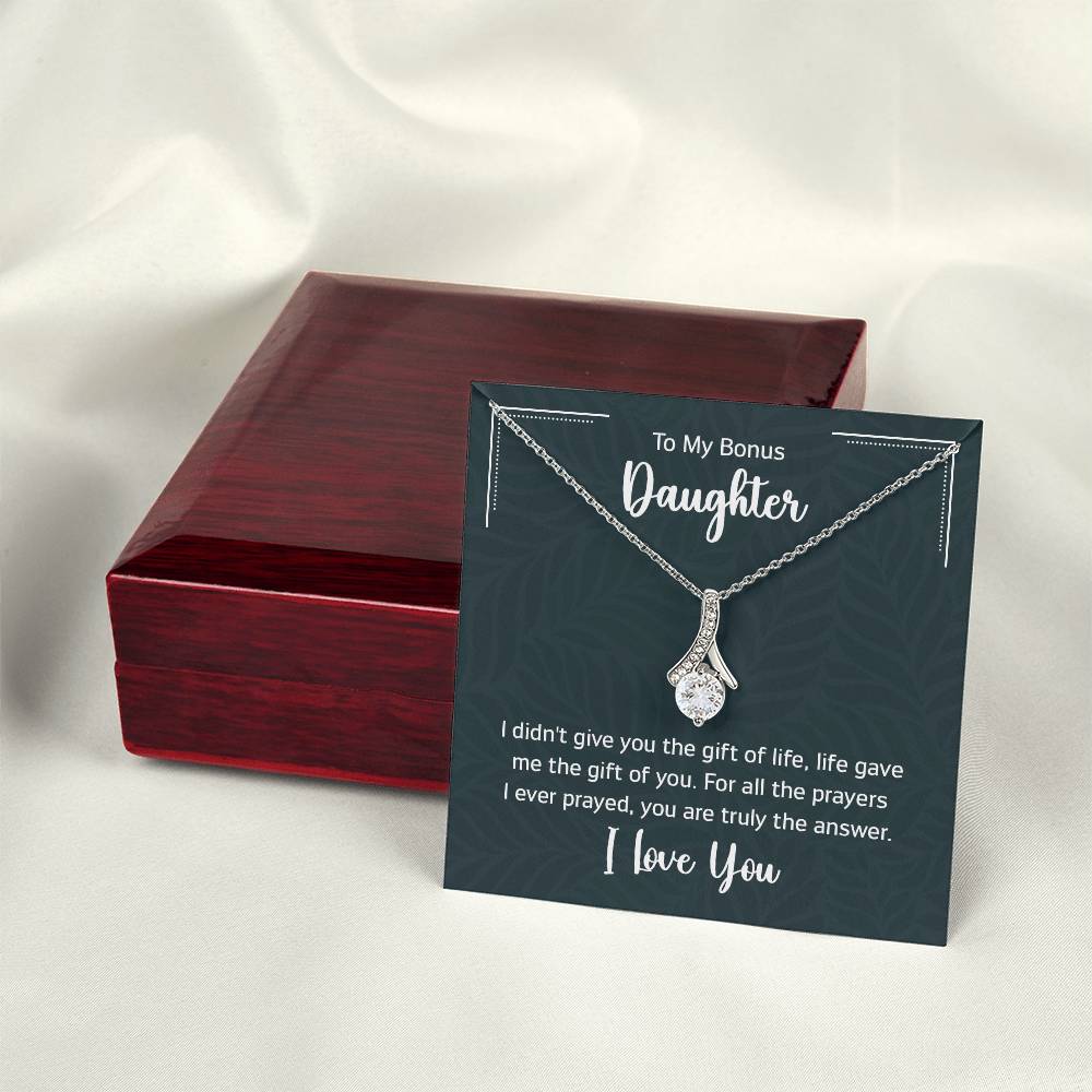 To My Bonus Daughter Gift Ideas for Valentine Graduation Birthday Wedding Valentine New Born Xmas Christmas New Year