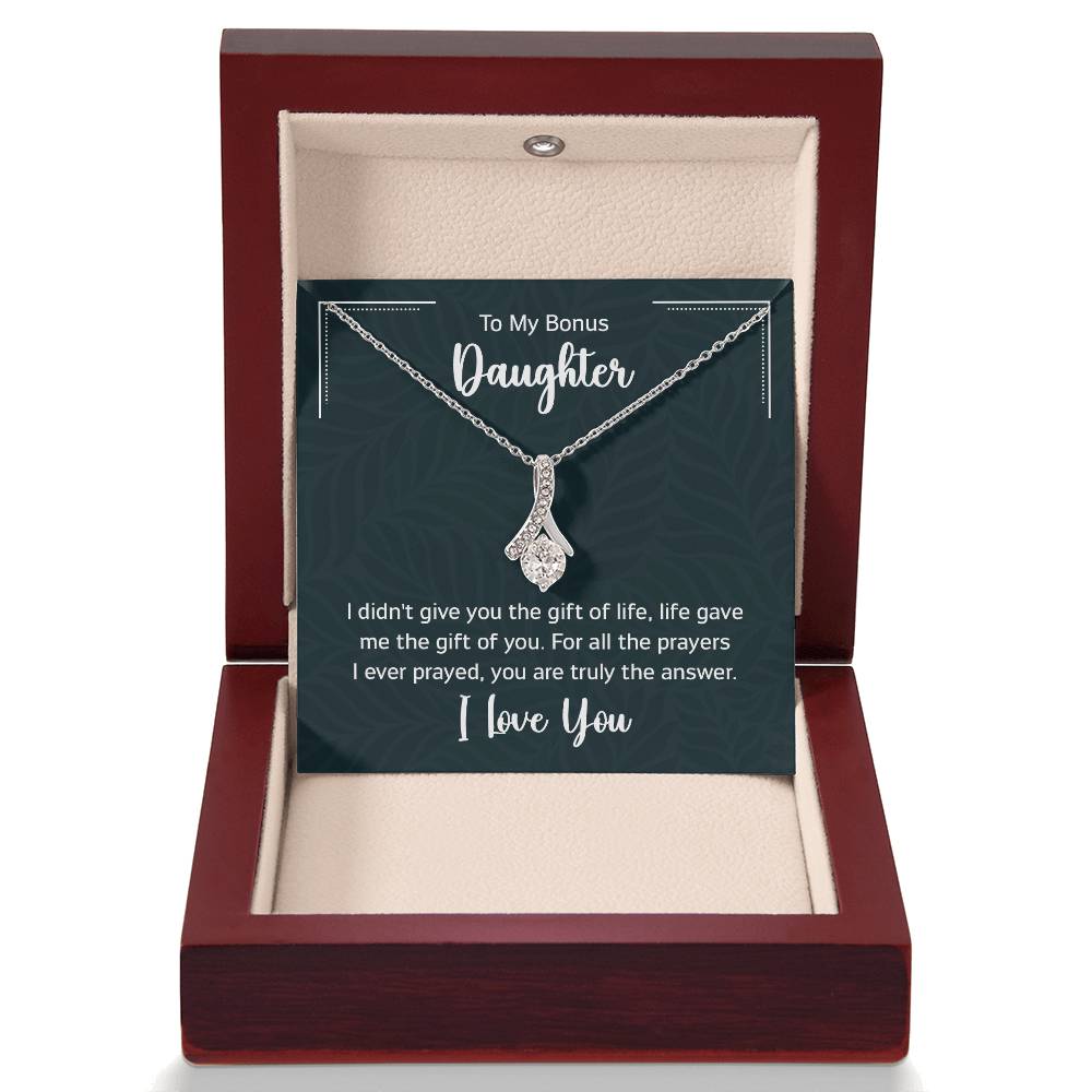To My Bonus Daughter Gift Ideas for Valentine Graduation Birthday Wedding Valentine New Born Xmas Christmas New Year