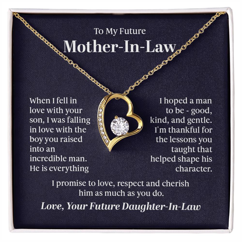 To My Future Mother In Law From Future Daughter In Law Gift Ideas for Valentine Birthday Wedding Xmas Christmas New Year