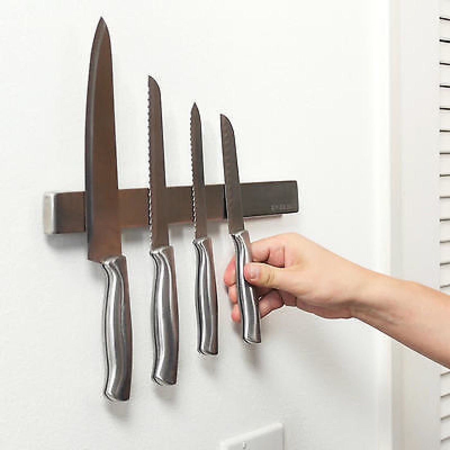 Wall-mount Magnetic Strip Knife Storage Holder Utensil Kitchen Tool