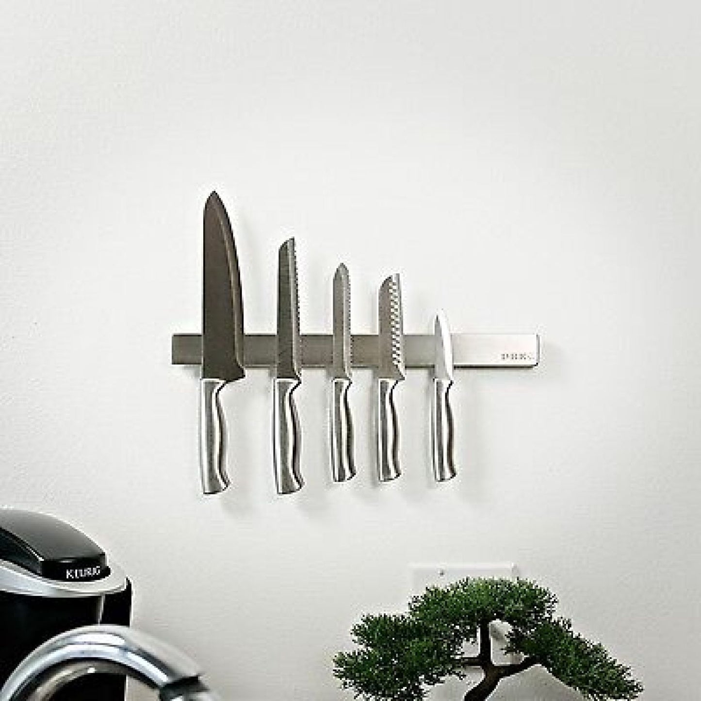 Wall-mount Magnetic Strip Knife Storage Holder Utensil Kitchen Tool