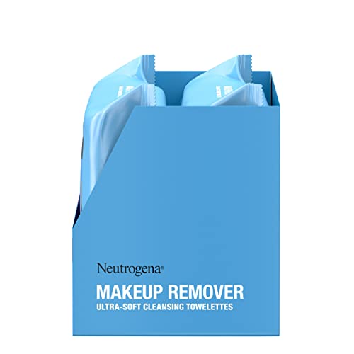 Neutrogena Makeup Remover Cleansing Face Wipes, Daily Cleansing Facial Towelettes to Remove Waterproof Makeup and Mascara, Alcohol-Free, Value Twin Pack, 25 Count, 2 Pack