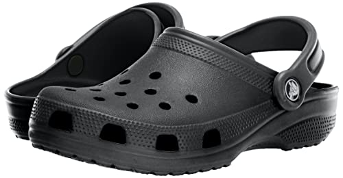 Crocs Unisex-Adult Classic Clogs (Best Sellers), Black, 9 Women/7 Men