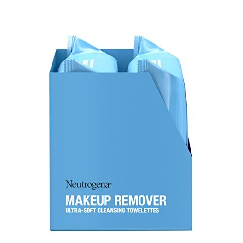 Neutrogena Makeup Remover Cleansing Face Wipes, Daily Cleansing Facial Towelettes to Remove Waterproof Makeup and Mascara, Alcohol-Free, Value Twin Pack, 25 Count, 2 Pack