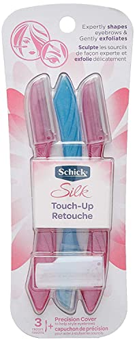 Schick Hydro Silk Touch-Up Dermaplaning Tool, 3 Count | Eyebrow Razor, Face Razors for Women, Face Shaver, Dermaplane