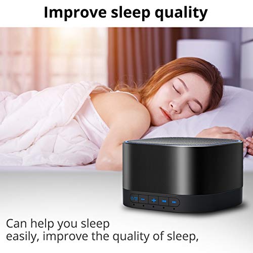 Magicteam Sound Machines White Noise Machine with 20 Non Looping Natural Soothing Sounds and Memory Function 32 Levels of Volume Powered by AC or USB and Sleep Sound Timer Therapy for Baby Kids Adults