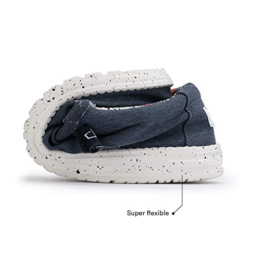 Hey Dude Men's Wally Stretch Blue Size 10 | Men’s Shoes | Men's Lace Up Loafers | Comfortable & Light-Weight