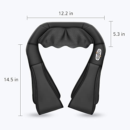 Comfier Shiatsu Neck and Shoulder Massager- 4D Deep Kneading Massage Pillow with Heat, Back Massager, Pillow Massager as Best Gift for Men, Women, Mom, Dad