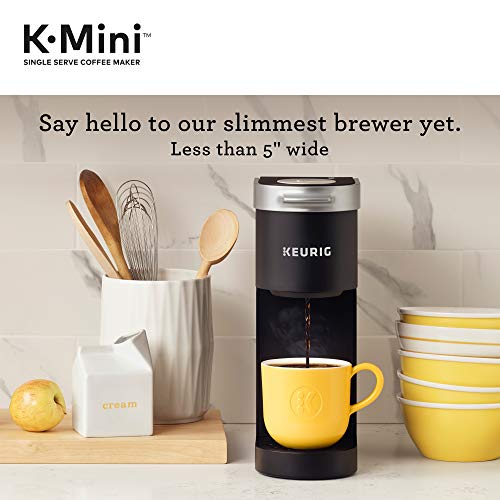 Keurig K-Mini Coffee Maker, Single Serve K-Cup Pod Coffee Brewer, 6 to 12 oz. Brew Sizes, Black