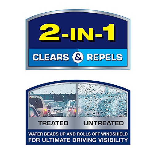Rain-X 5079281-2 Latitude 2-In-1 Water Repellent Wiper Blades, 26 Inch Windshield Wipers (Pack Of 1), Automotive Replacement Windshield Wiper Blades With Patented Rain-X Water Repellency Formula
