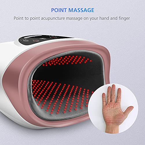 Comfier Hand Massager with Heat, Cordless Hand Massage Tool with Compression & Heating,3 Modes & 3 Levels Pressure Point Hand Massager for Arthritis and Carpal Tunnel from Finger to Wrist