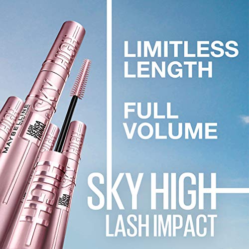 Maybelline New York Sky High Washable Mascara Makeup, Volumizing Mascara, Buildable, Lengthening Mascara, Defining, Curling, Multiplying, Blackest Black, 0.24 fl. Oz