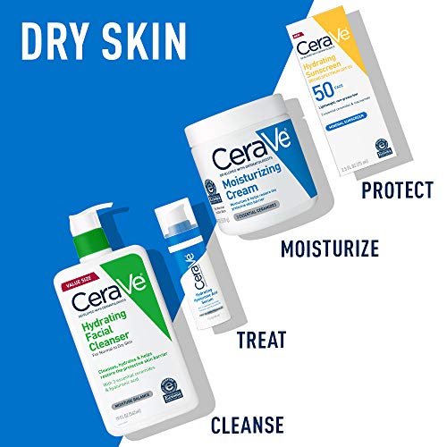 CeraVe Moisturizing Cream | Body and Face Moisturizer for Dry Skin | Body Cream with Hyaluronic Acid and Ceramides | Normal | Fragrance Free | 19 Oz | Packages May Vary