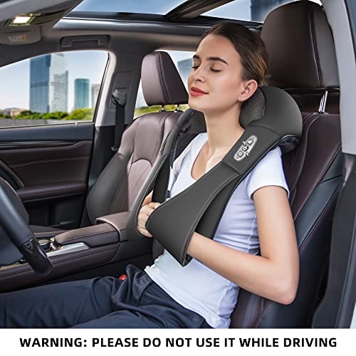 Comfier Shiatsu Neck and Shoulder Massager- 4D Deep Kneading Massage Pillow with Heat, Back Massager, Pillow Massager as Best Gift for Men, Women, Mom, Dad