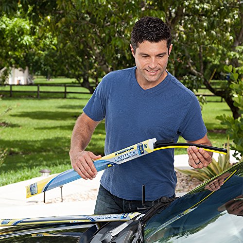 Rain-X 5079281-2 Latitude 2-In-1 Water Repellent Wiper Blades, 26 Inch Windshield Wipers (Pack Of 1), Automotive Replacement Windshield Wiper Blades With Patented Rain-X Water Repellency Formula
