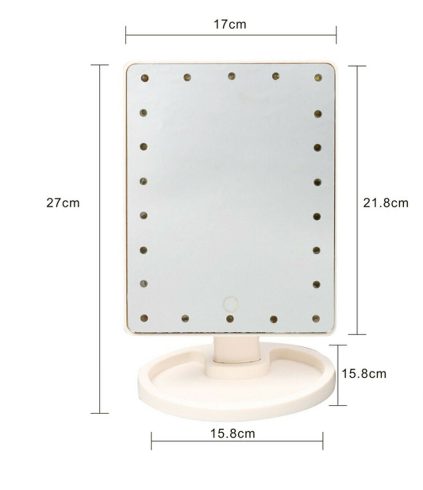 Professional 22 LED Makeup Mirror Light Portable Rotation Vanity Lights Lamp Touch Bright Adjustable USB Or Battery Use 22 LED Makeup Mirror Lighted Stand Tabletop Touch Screen Vanity White or Black
