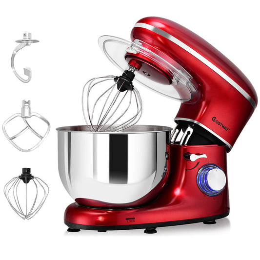 Pro Electric Food Stand Mixer 7-qt Tilt-head 6-speed Kitchen Stainless Bowl Red