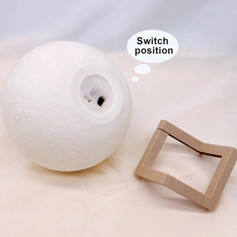 8cm Moon Night Light LED Lamp - Illuminate Your Space with Celestial Charm