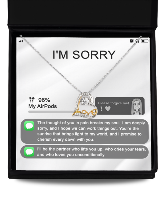 I am Sorry --  The thought of you in pain breaks my soul, I am deeply sorry, hope we can work things out, you are the sunrise that brings light to my world