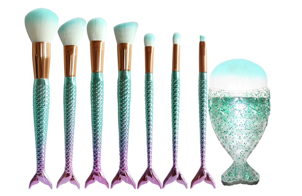 Mermaid Shaped Makeup Brushes