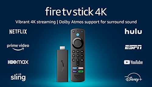 Fire TV Stick 4K, brilliant 4K streaming quality, TV and smart home controls, free and live TV