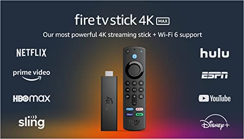 Fire TV Stick 4K Max streaming device, Wi-Fi 6, Alexa Voice Remote (includes TV controls)