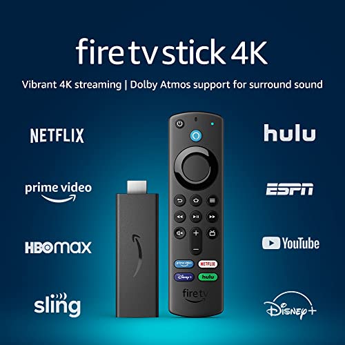 Fire TV Stick 4K, brilliant 4K streaming quality, TV and smart home controls, free and live TV