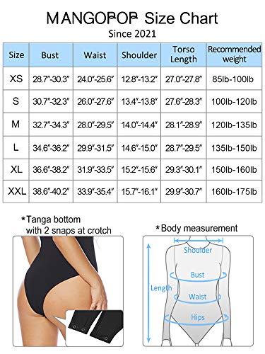 MANGOPOP Women's Mock Turtle Neck Long Sleeve Tops Bodysuit Jumpsuit (A Long Sleeve Black, Medium)