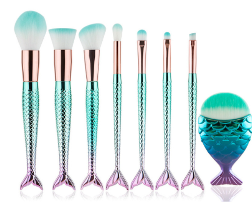 Mermaid Shaped Makeup Brushes